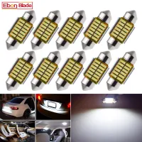 (Premium car)10 X C10W C5W LED Canbus Festoon 28มม.สำหรับรถหลอดไฟภายในโดมอ่านแผนที่แสงใบอนุญาตโคมไฟสีขาว6000K ข้อผิดพลาดฟรี12