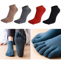 【YD】 Pilates Socks Anti-Slip Breathable Backless Five Toes Ballet for Gym