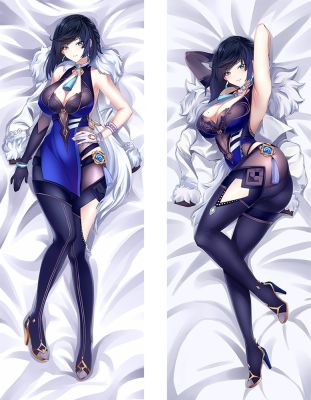 [$ AA ร้อน] ปลอกหมอนเกม Genshin Impact Yelan Dakimakura Waifu ปลอกหมอนพิมพ์ลาย2ด้านฝาครอบหมอนรองขาสำหรับออกกำลังกายกอดของขวัญ Otaku