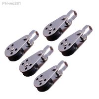 1/2/5PCS 316 Stainless Steel Pulley 60mm Wire Rope Crane Pulley Block Hanging Wire Towing Wheel For 2mm To 8mm Rope