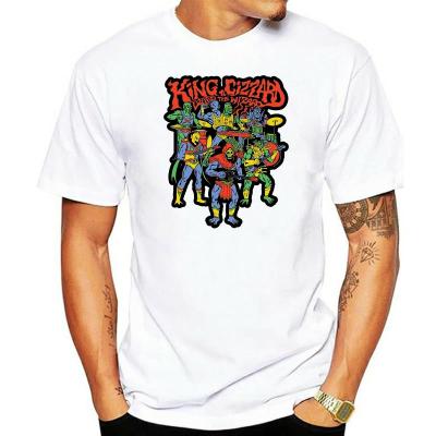 King Gizzard And The Lizard Wizard Mens Black Tees Tee T Shirt Clothing Tshirt 100% cotton T-shirt