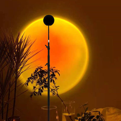Sunset Lamp Color Changing Portable escopic Sunset Rainbow Gradient Light Atmosphere Floor Table Sunset Projection Lamp