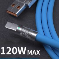 [KOLT Digital] 6A 120W สาย USB C Type C สายชาร์จเร็วสุดสายข้อมูลสำหรับ Huawei P40 Mate 40 50 Honor Xiaomi สำหรับ Iphone14 13 Samsung