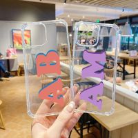 {Chaoke digital branch} 2D ออกแบบเองได้สำหรับ iPhone 11เคสตัวย่อชื่อแบบปรับแต่งได้เคสโทรศัพท์โปร่งใสสำหรับ iPhone 13 12 11 Pro Max 7 8 Plus X XS XR