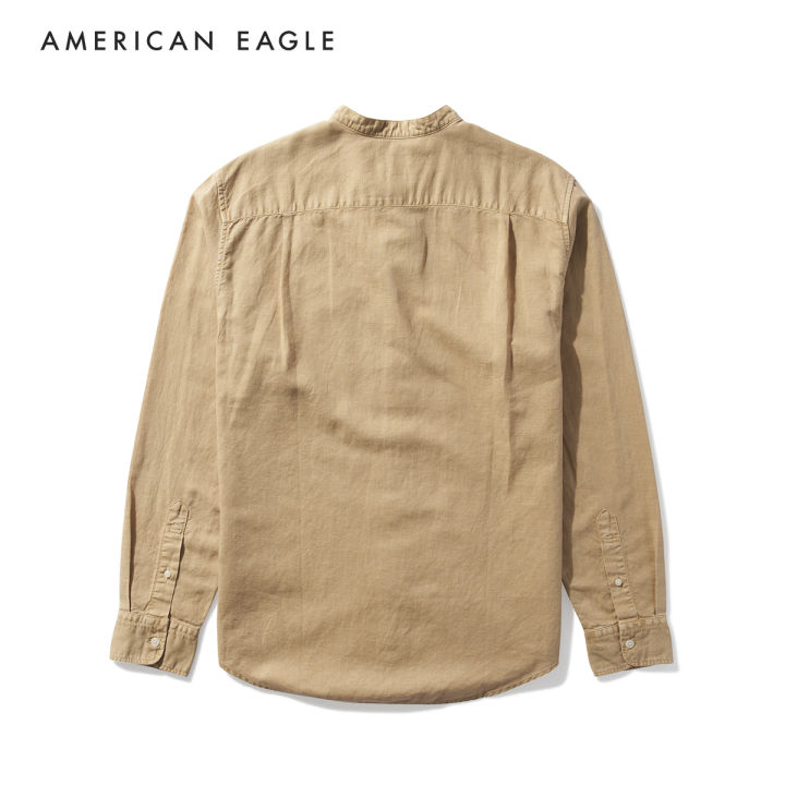 american-eagle-band-collar-linen-button-up-shirt-เสื้อเชิ้ต-ผู้ชาย-nmsh-015-1484-872