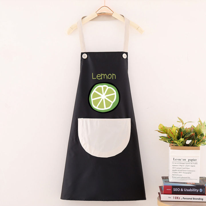 waterproof-apron-oil-proof-apron-work-clothes-apron-lemon-skin-green-apron-waterproof-and-oil-resistant-apron-kitchen-household-sling