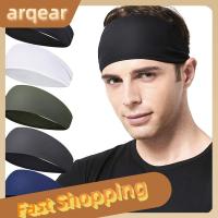 ARQEAR529453 เส้นใยโพลีเอสเตอร์ ที่คาดผม สีทึบทึบ อีลาสติก ที่คาดผมกันเหงื่อ แบบพกพาได้ ไม่ลื่นหลุด ผ้าขนหนูดูดซับเหงื่อ โยคะเล่นโยคะ