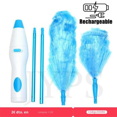 【CC】 Rotated Electric Sofa Cleaning Duster Household Cleaing clean dust Removable Spin Scrubber Feather Dust Blinds for