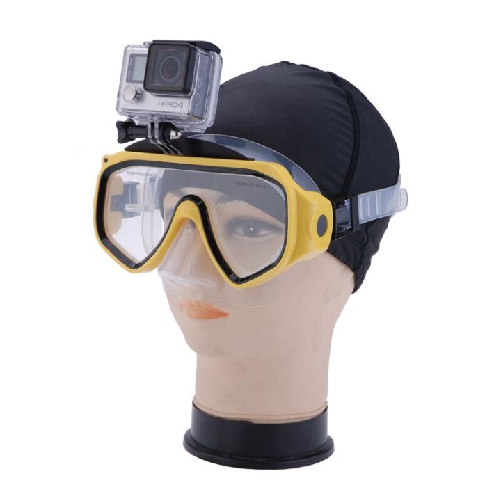 แว่นตาดำน้ำหน้ากากดำน้ำกันน้ำหน้ากากดำน้ำมืออาชีพแว่นตาการว่ายน้ำโดยใช้สน็อคเกิลสำหรับ-gopro-hero-5-4-3-2