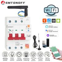 Tuya สมาร์ท Wifi RS485 3P + N 63A MCB Breaker สวิตช์จับเวลามิเตอร์จ่ายล่วงหน้าตัวป้องกันแรงดันไฟฟ้าควบคุมด้วยเสียง Alexa Google Alice