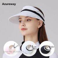 Azureway หมวกกันแดดกันแดดสำหรับผู้หญิง,หมวกติดโบว์หมวกกอล์ฟกันแดดหมวกกอล์ฟระบายอากาศได้ดีสำหรับฤดูร้อน