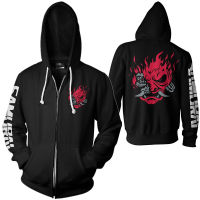 Cyberpunk 2077 Hoodie With Zipper Mens Casual Jacket Punk Samurai Sweater