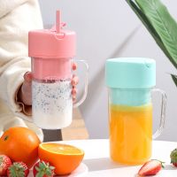 Spot goods420ml Portable Juicer With Straw USB Electric Stainless Steel Fruit Juicer Cup Extractor Blender Juice Maker Machine For Kitchen