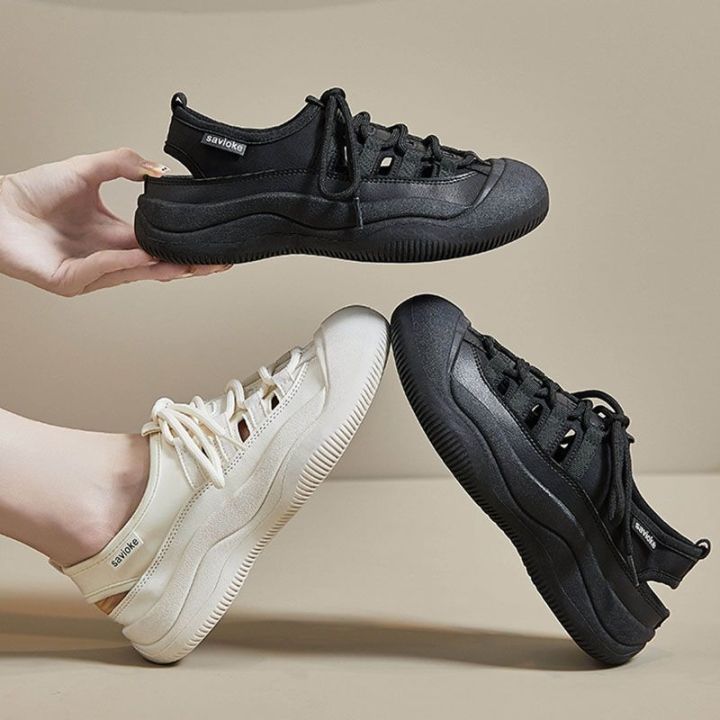 hot-sale-hollow-out-easy-to-interference-water-shoes-2023-summer-womens-sports-light-running-all-match-student-white-street-shooting