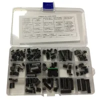 IC Chip Assortment 150Pcs,Opamp,Oscillator,Pwm,PC817,NE555,LM358,LM324, JRC4558,LM393,LM339,NE5532 Incl. Sockets