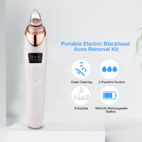 Blackhead Remover Pore Vacuum Pimple Extractor Acne Removal Kit 3 Powerful Suction Probes 5 Nozzles Comedone Whitehead All Skin