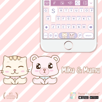 Miku &amp; Mumu Keyboard Theme⎮(E-Voucher) for Pastel Keyboard App