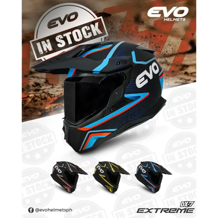 EVO DX7 Extreme Dual Sport Full Face Helmet Lazada PH