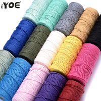 iYOE 20m 3mm Cotton Cord Multicolor Woven Thread Rope For DIY Craft Tapestry Bag Home Decor Handmade Accessories (not 1 roll) 【hot】yde863