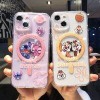 เคสแม่เหล็กรูปการ์ตูนกระรอกน่ารัก Iphone 11 12 13 14 Pro Max 14 Plus ฝาหลังนิ่มทนทานต่อการตก