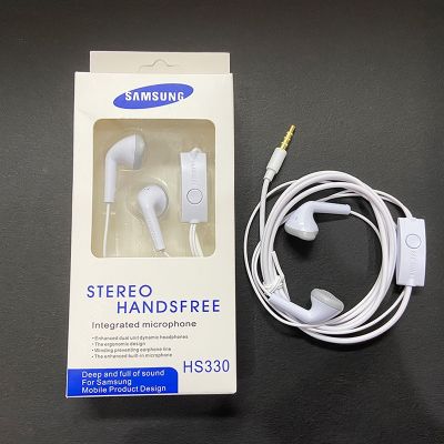 หูฟัง Samsung A8ทั่วไปขนาด3.5มม. S5830สเตอริโอหูฟังชนิดเสียบในหู,พร้อมไมโครโฟน J5สำหรับ Galaxy S10 S9 S8บวก A3 A7 A9 Note 8 9