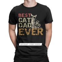 Best Cat Dad Ever Funny Design T Shirt Funny Father Daddy Christmas T Shirts Harajuku Camisas Hombre