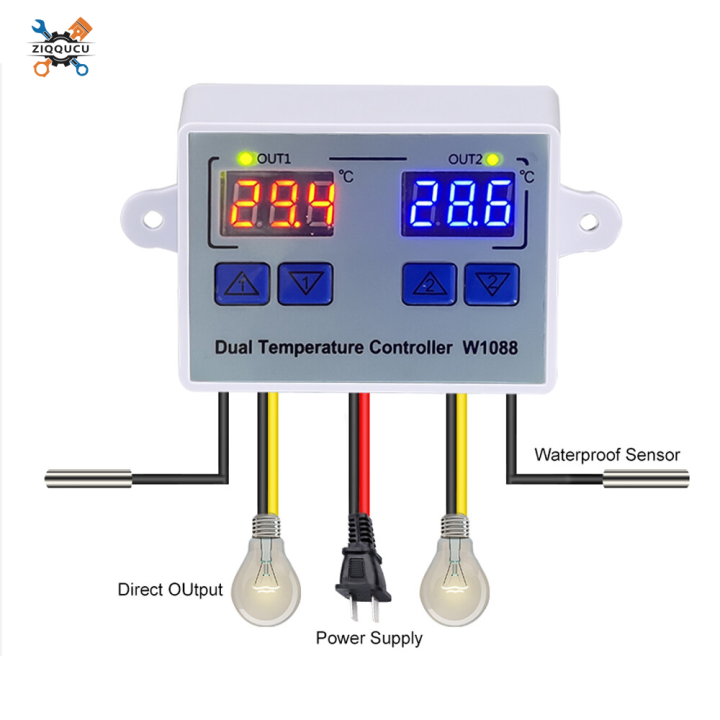 Fresh Look at Ziqqucu W1088 Dual Led Digital Temperature Sensor Meter Controller