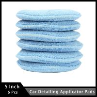 【CW】 5 Inch Microfiber Car Detailing Applicator 6 Pcs Cleaning for Applying Your and Products