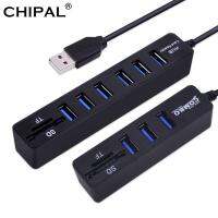 [HOT HAIXWLXKWW 589] CHIPAL USB Hub 2.0 Splitter ความเร็วสูง3/6พอร์ต Hab Card Reader All In สำหรับอุปกรณ์แล็ปท็อป