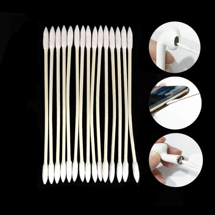 dust-free-disposable-cleaning-swab-cotton-stick-for-airpods-earphone-headphone-phone-charge-port-accessories-clean-25-50-100pcs