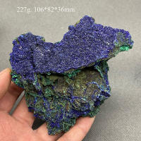 100 ธรรมชาติที่สวยงาม Azurite และ Malachite Symbiotic แร่ตัวอย่างคริสตัลหินและคริสตัลรักษาคริสตัล