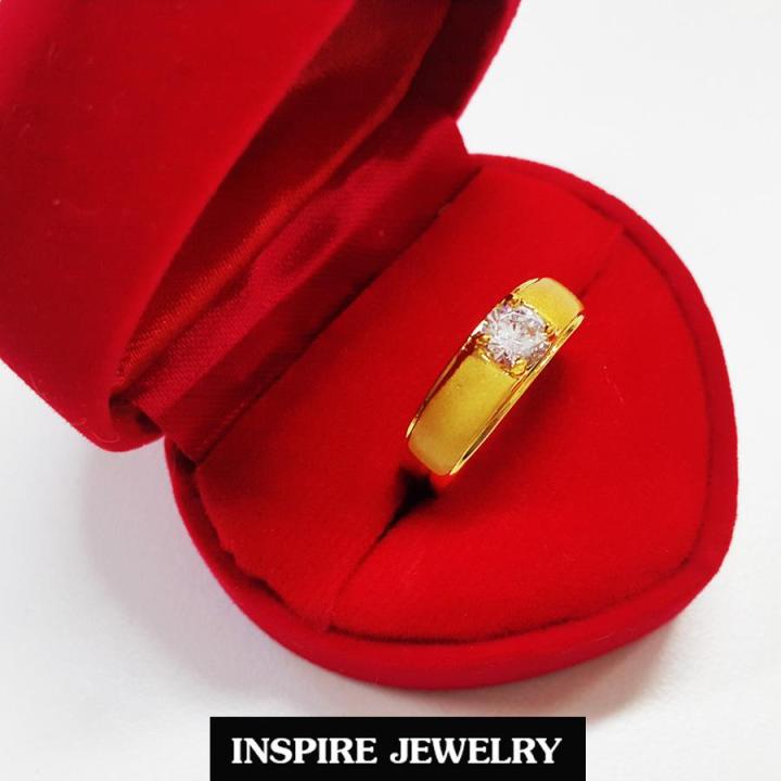 inspire-jewelry-แหวนเพชรสวิส-ตัวเรือนชุบทอง-ทำซาติน-สวยงาม-ปราณีต-งานอินเทรนชั้นนำ-สุดหรู-สวยหรูสำหรับคนพิเศษ