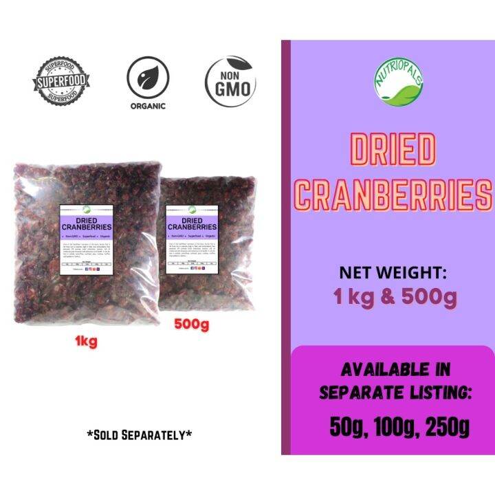 Dried Cranberries Bulk Size 1kg And 500g Lazada Ph