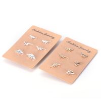 【YF】ஐↂ  6PCS 3Pairs Punk Ear Piercing Studs Earrings Womens