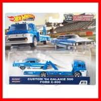 สินค้าขายดี!!! ของเล่น รถบรรทุก รถแข่ง ฮอต เวล Hot Wheels Team Transport Custom 64 Galaxie 500 Ford C-800 วิว วิล ของแท้ ของเล่น โมเดล โมเดลรถ ของเล่น ของขวัญ ของสะสม รถ หุ่นยนต์ ตุ๊กตา โมเดลนักฟุตบอล ฟิกเกอร์ Model