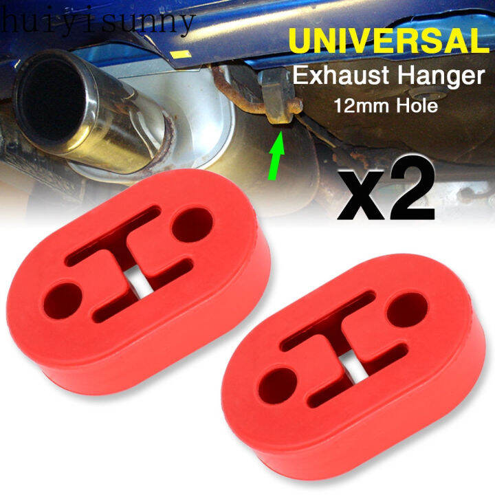 HYS 2pcs Universal Car Heavy Duty Rubber Exhaust Muffler Tail Pipe