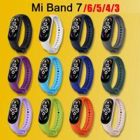 【CC】 for Band 7 6 NFC Sport Silicone watch Wristband Miband 4 correa mi band 5 3