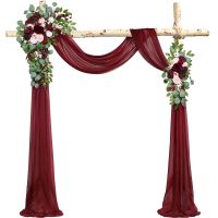 Wedding Arch Draping Fabric 1 Panel 300/600CM Chiffon Fabric Drapes Arbor Drapery Wedding Ceremony Reception Swag Decorations