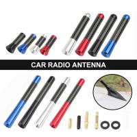 1PC Car Roof Antenna Enhanced Signal Carbon Fiber Screw Metal Short Stubby Mast Car Radio Aerial Accessories Styling