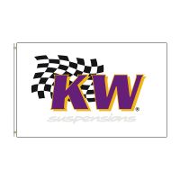 3x5 Ft KW Racing logo Flag Polyester Printed Racing Car Banner For Decor Nails  Screws Fasteners