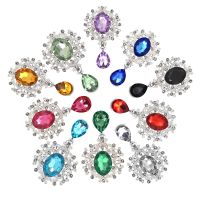 【YF】✓❈  NEW 26 x 46mm 10Pcs Rhinestone Brooch Accessories Wedding Invitation Card Wine Glass Decoration