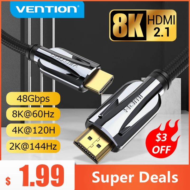 HDMI 2.1 Cable 8K 60Hz 4K 120Hz 48Gbps HDMI Splitter Cables eARC HDR10+  Video Cable HDMI2.1 Cable for TV box PS5