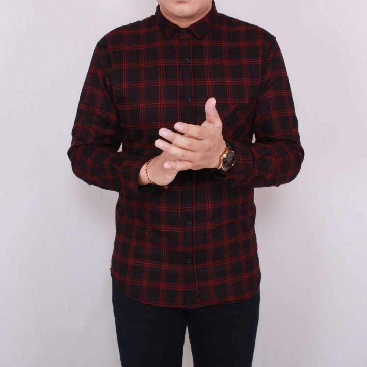 Kemeja Flanel Pria Lengan Panjang Exclusive Baju Kemeja Flanel Cowok