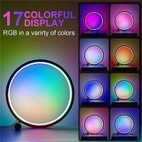 6/10 Inch RGB Music Rhythm Atmosphere Light LED Ring Night Light App Remote Desk Lamp Dimming for Bar Game Live Broadcast Decor