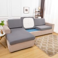 hot！【DT】▬﹊❅  Color Slipcover Sofa Cushion Cover Covers for Room Removable Elastic Protector