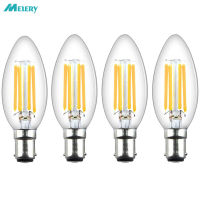 LED Candle Filament Light Bulbs Dimmable B15 SBC 4W Ba15d Vintage Warm White 2700K 40W Replacement (4Pack) Home Office