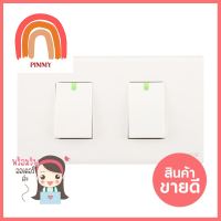 ชุดสวิตช์ 1 ทาง 2 ช่อง EVE 570009 สีขาว1 WAY SWITCH SET EVE 1 GANG 570009 WHITE **ลดราคาจัดหนัก **