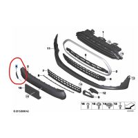 51117376447 Car Front Bumper Tow Hook Eye Cover for BMW MINI Clubman Cooper F54 2014-2023 Towing Caps Gloss Black