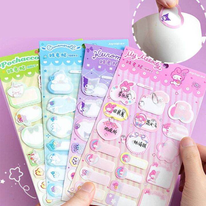 2Pcs/Set Sanrio Mymelody Kuromi Cinnamoroll Pochacco Baby Bottle Labels ...