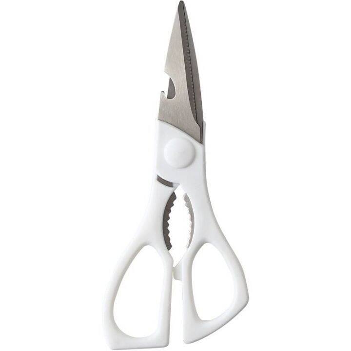 kitchen-scissors-stainless-steel-กรรไกรตัดอาหาร-กรรไกรสแตนเลส-กรรไกรทำครัว-กรรไกรหั่นผัก-กรรไกรหั่นไก่-กรรไกรตัดหมู-ใช้-เปิดขวด-บีบถั่ว